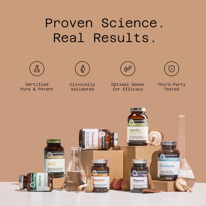 Quality of Life Premium Kinoko Platinum AHCC Herbal Supplement, 750mg per Capsule, for Immune Support, Liver Function, Maintains Natural Killer Cell Activity, Pack of 1, 60 Veggie Capsules